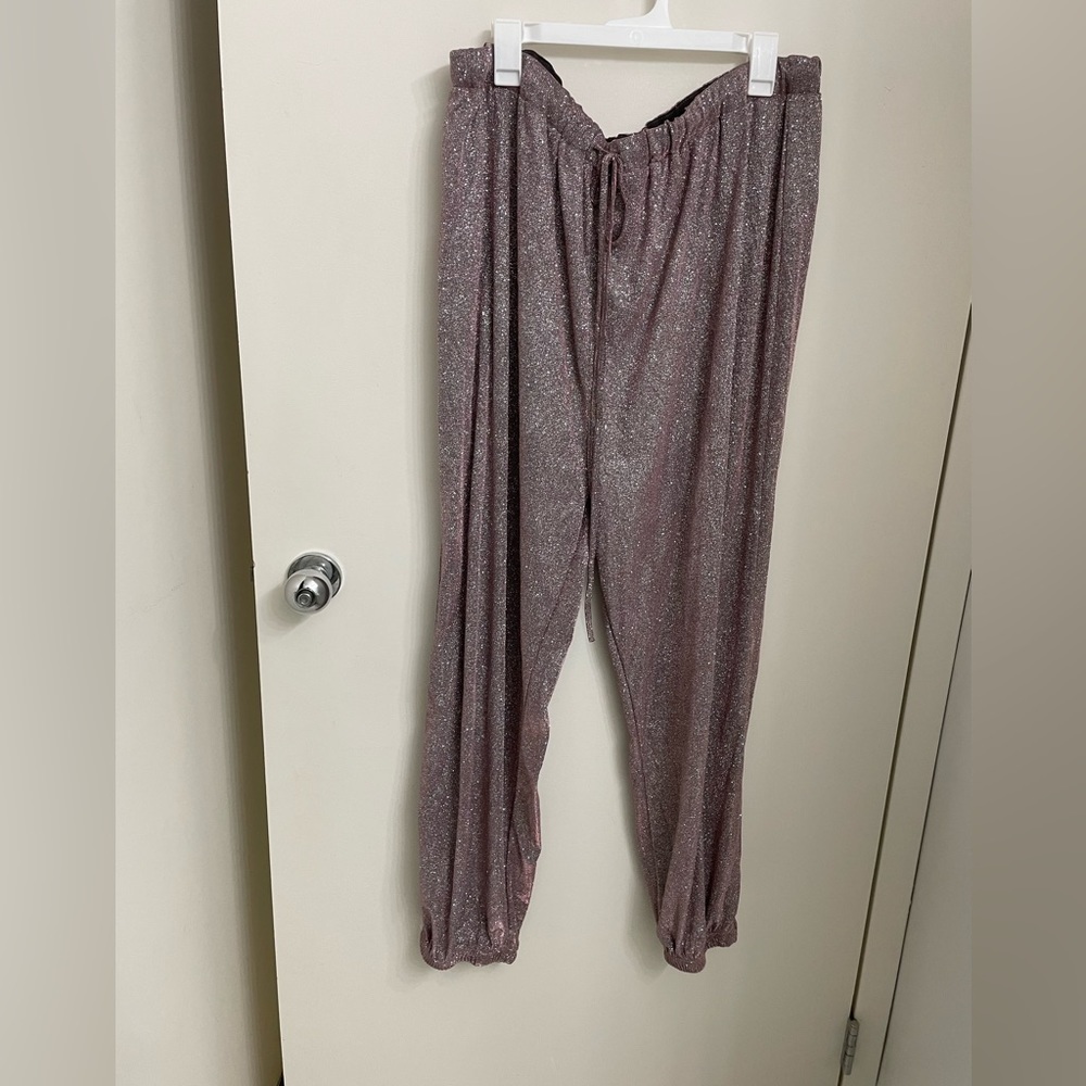 Sparkly jogger pants